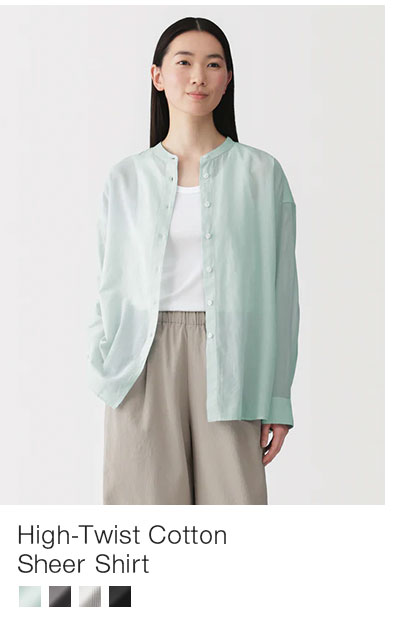 Shop Hight-Twist Cotton Sheer Shirt