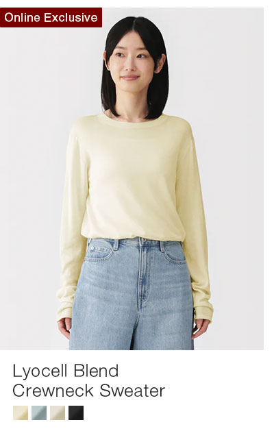 Shop Lyocell Blend Crewneck Sweater