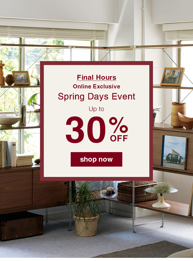Shop Spring Days Event: Up to 30% OFF