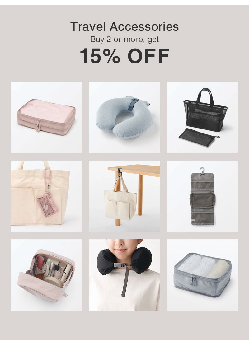Shop Travel Accessories 2+ 15% OFF