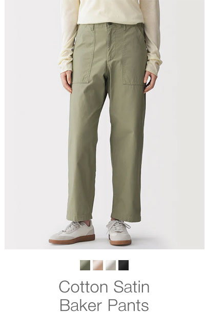 Shop Cotton Satin Baker Pants