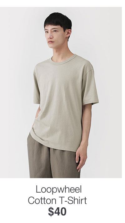 Shop Loopwheel Cotton T-Shirt