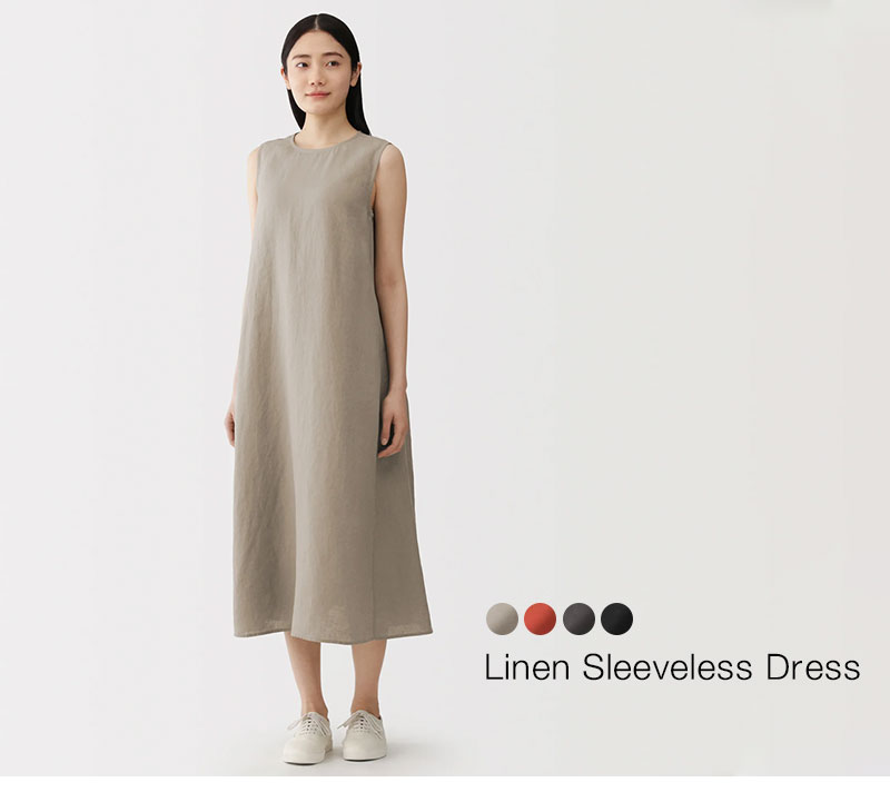 Shop Linen Sleeveless Dress