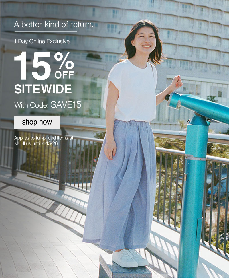 15% OFF Sitewide with Code SAVE15