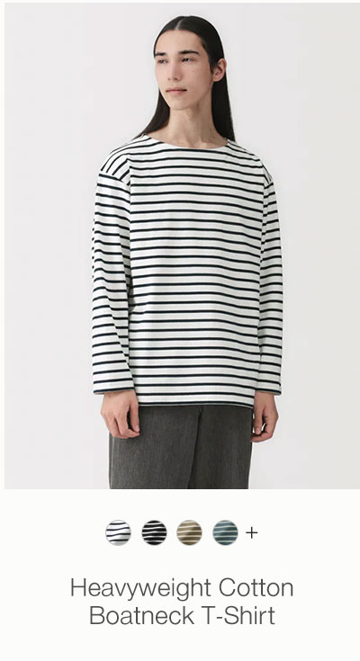 Shop Heavyweight Cotton Boatneck T-Shirt