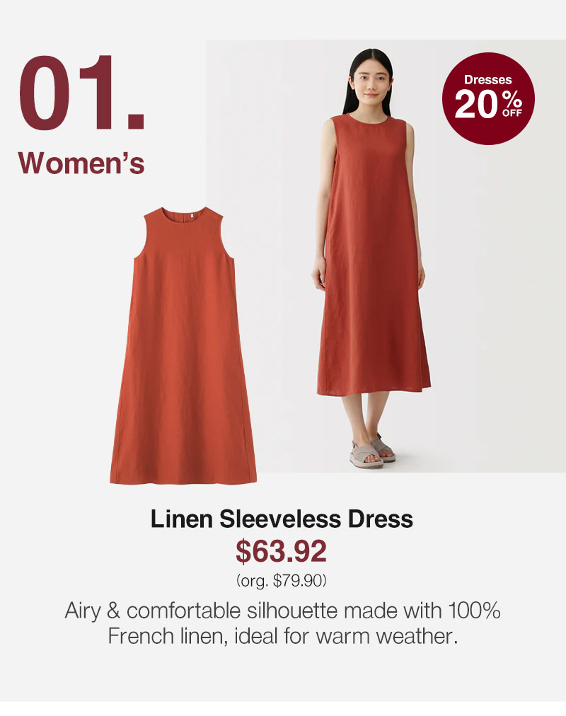 Shop Linen Sleeveless Dress
