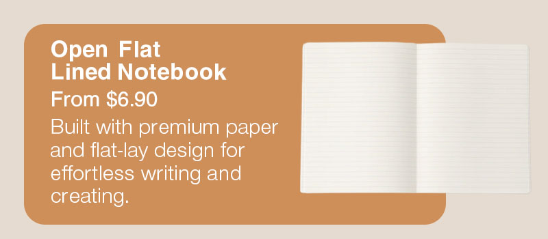Shop Open Flat Lined Notebook