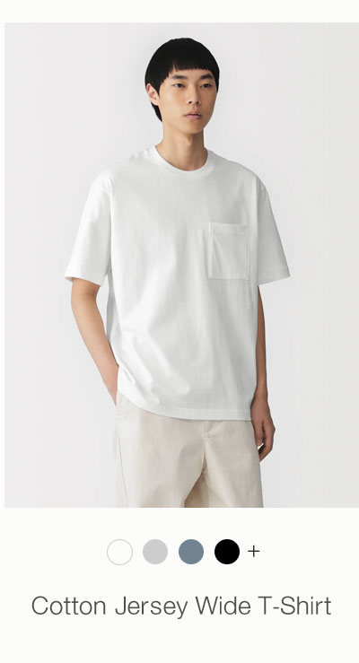 Shop Cotton Jersey Wide T-Shirt