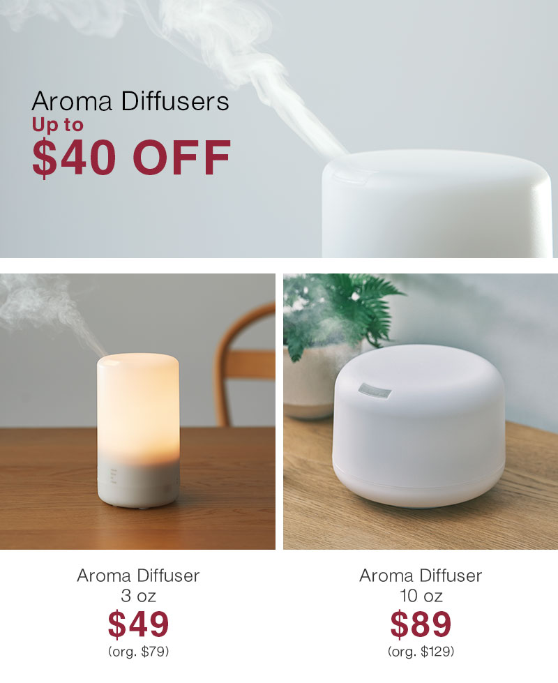 Shop Aroma Diffusers Up to $40 OFF