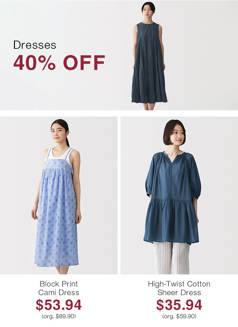 Shop Dresses 40% OFF