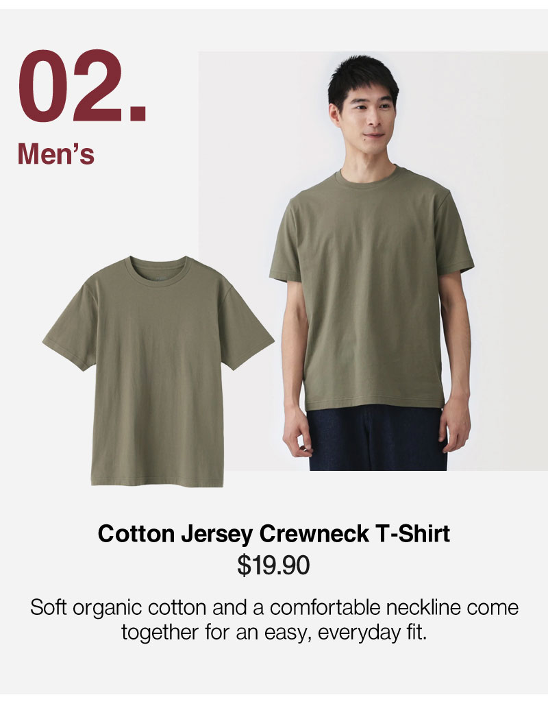 Shop Cotton Jersey Crewneck T-shirt