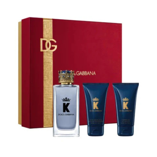 K by Dolce & Gabbana EDT 100 ML + S/G 50 ML + Balsamo 50 ML Estuche for Men - Dolce & Gabbana