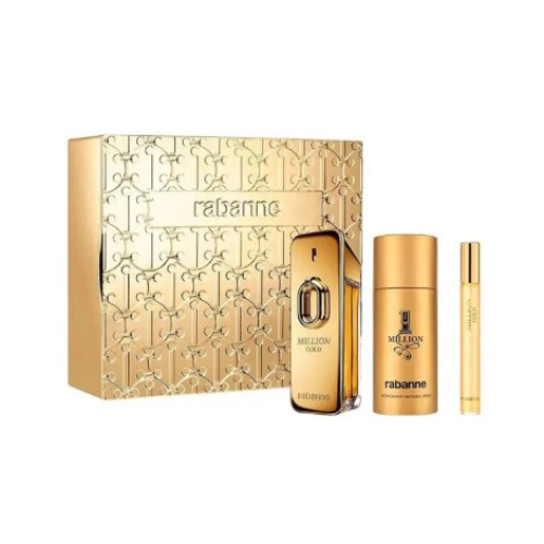 1 Million Gold Intense EDP 100 ML+ Deo 150 ML + Travel 10 ML For Men - Paco Rabanne