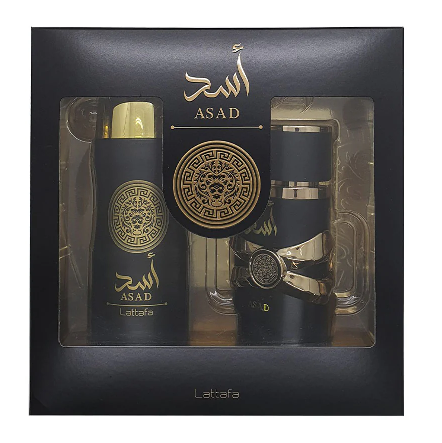 Asad EDP 100 ML + Deo Spray 200 ML SET - Lattafa - (Inspirado en Sauvage Elixir de Dior)