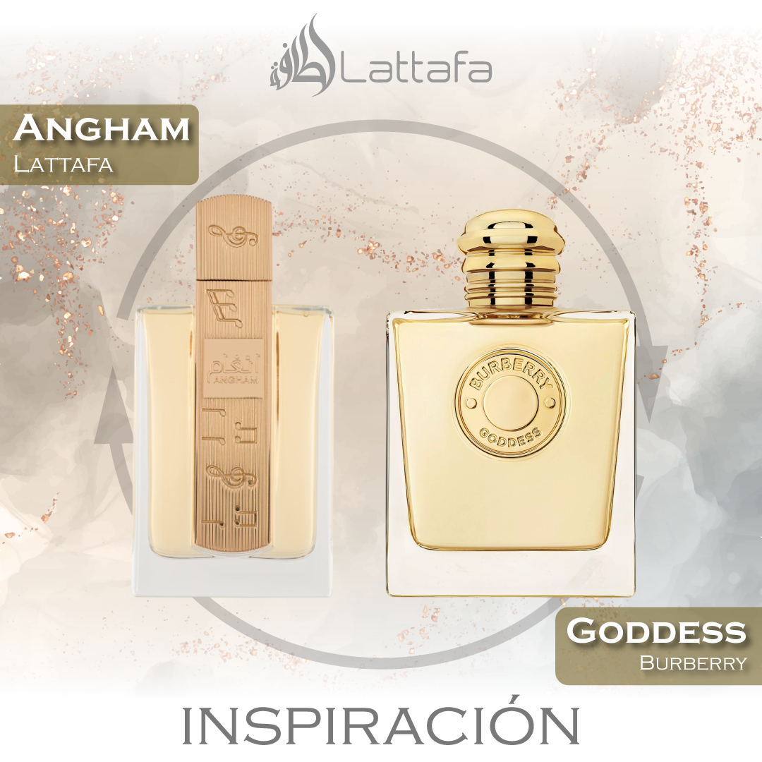 Angham EDP 100 ML Unisex - Lattafa - (Inspirado en Burberry Goddess)