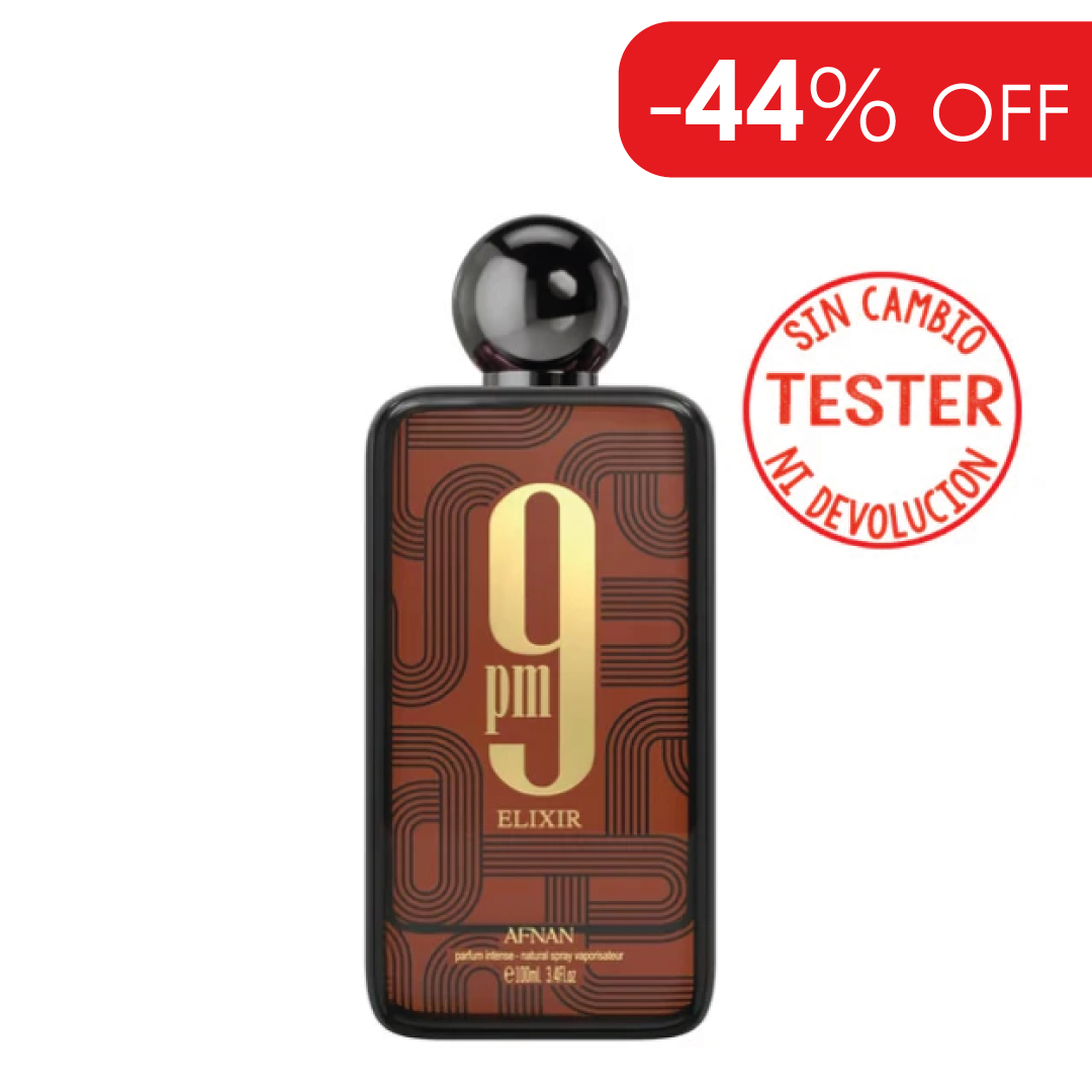 9 PM Elixir Parfum Intense 100 ML Unisex (Tester-Probador)- Afnan (Inspirado en Le Male Elixir Absolu de Jean Paul Gaultier)