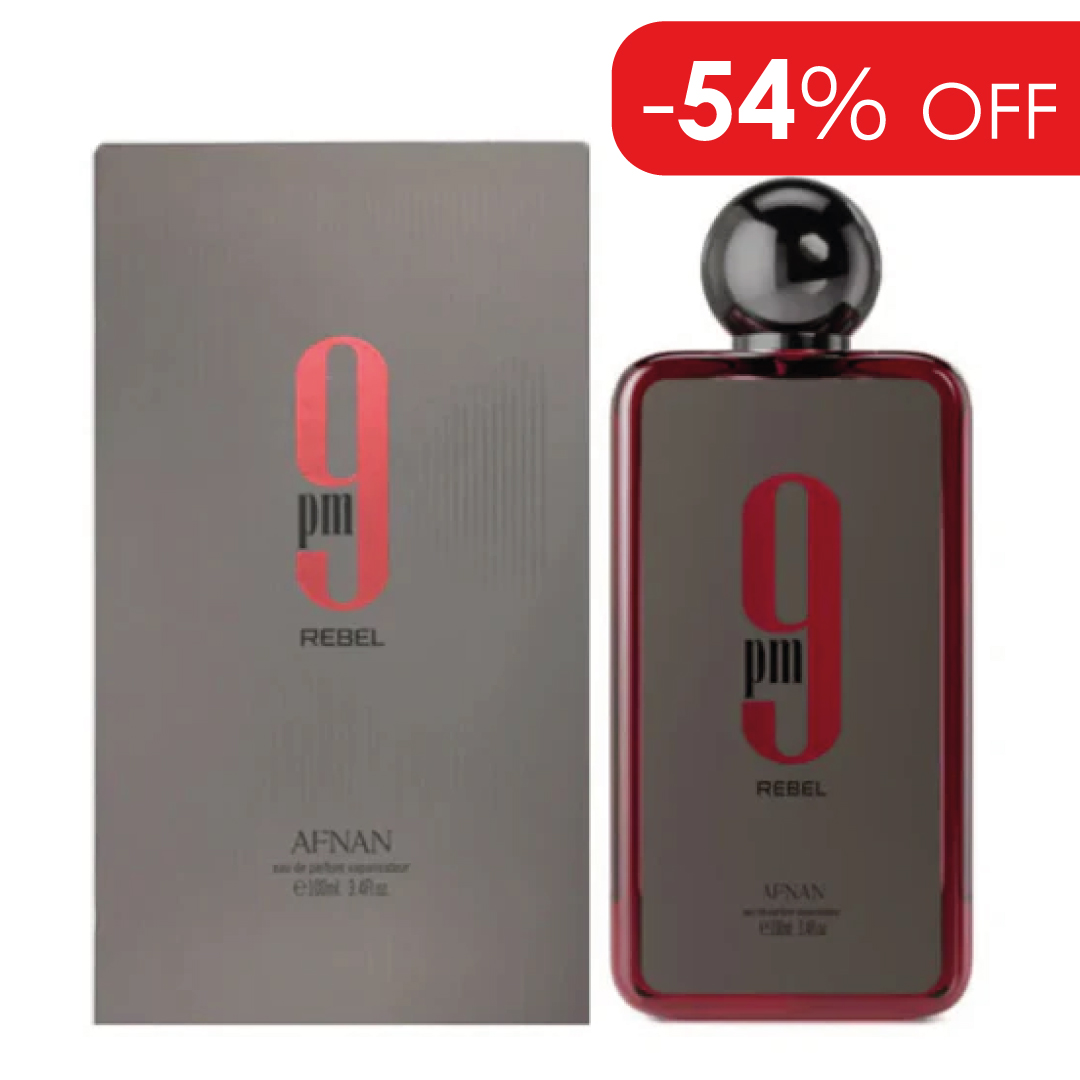 9 PM Rebel EDP 100 ML Unisex - Afnan - (Inspirado en Baccarat Rouge 540 Extrait de Parfum de Maison Francis Kurkdjian)
