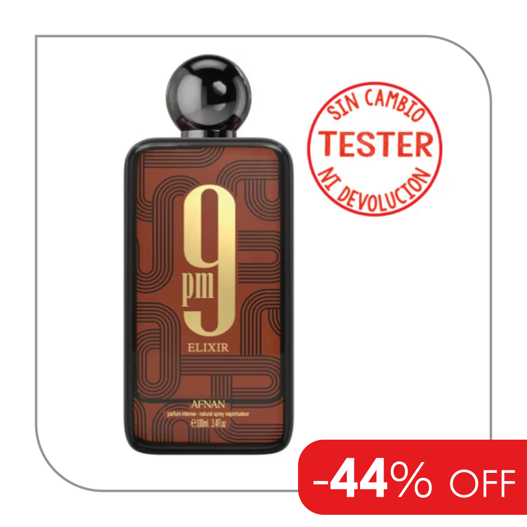 9 PM Elixir Parfum Intense 100 ML Unisex (Tester-Probador)- Afnan (Inspirado en Le Male Elixir Absolu de Jean Paul Gaultier)
