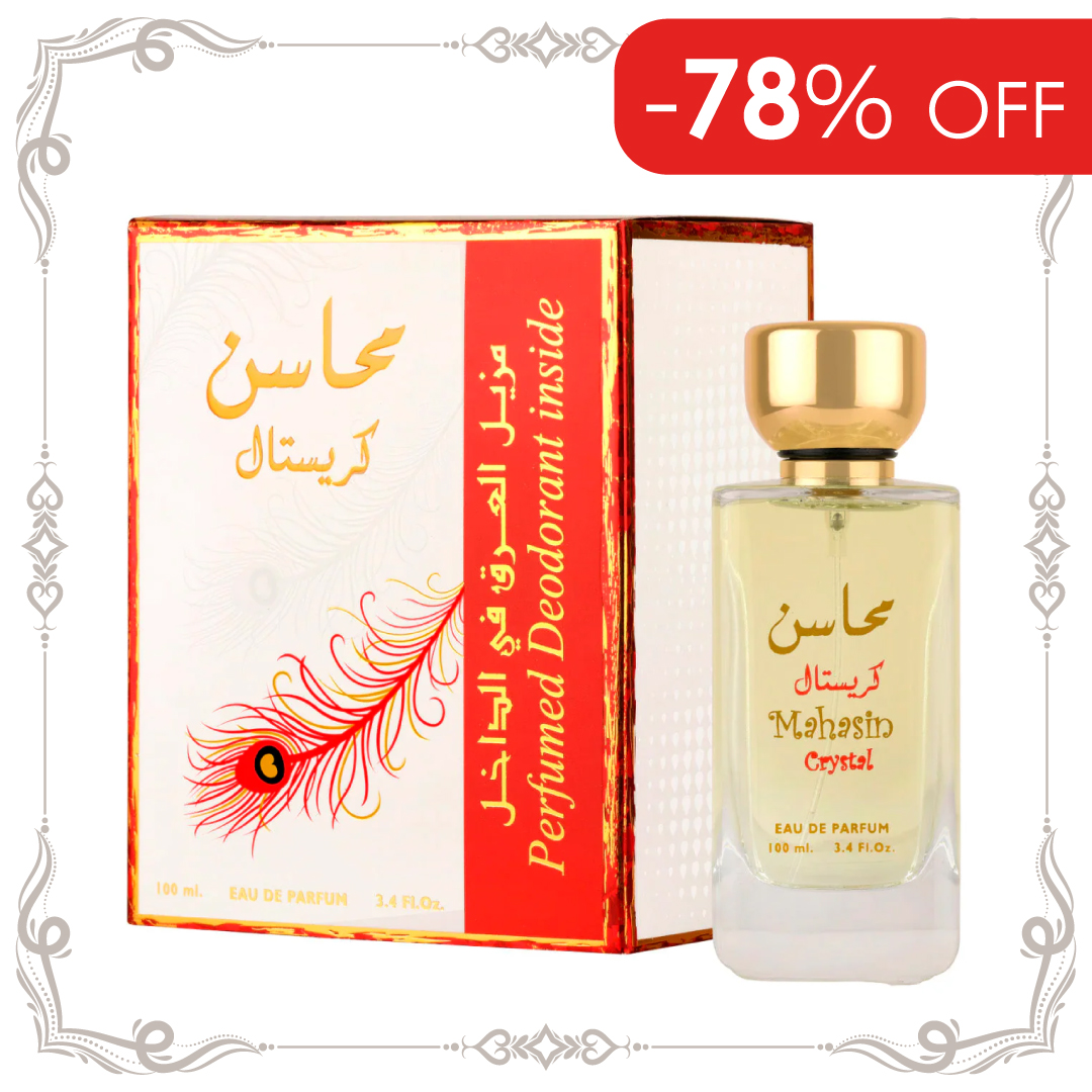 Mahasin Crystal EDP 100 ML + Perfume Spray 75 ML - Lattafa - (Inspirado en Lolita Lempicka Parfum)