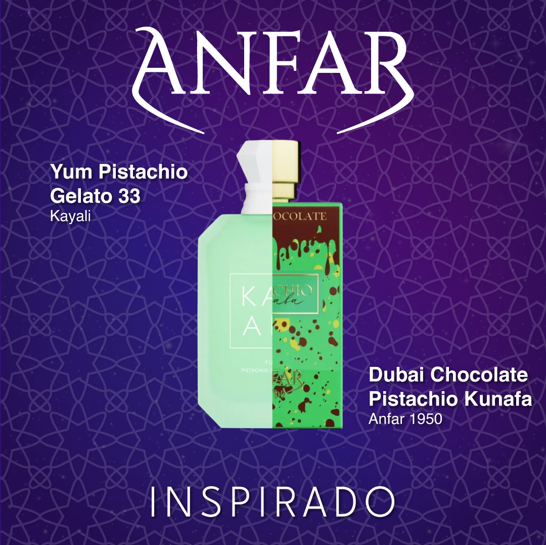 Dubai Chocolate Pistachio Kunafa 80 ML Extrair de Parfum Unisex - Anfar 1950 - (Inspirado en Yum Pistachio Gelato 33 Kayali)