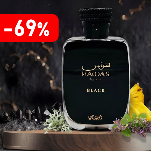 Hawas Black EDP 100 ML for Men - Rasasi (Inspirado en Hacivat de Nishane)