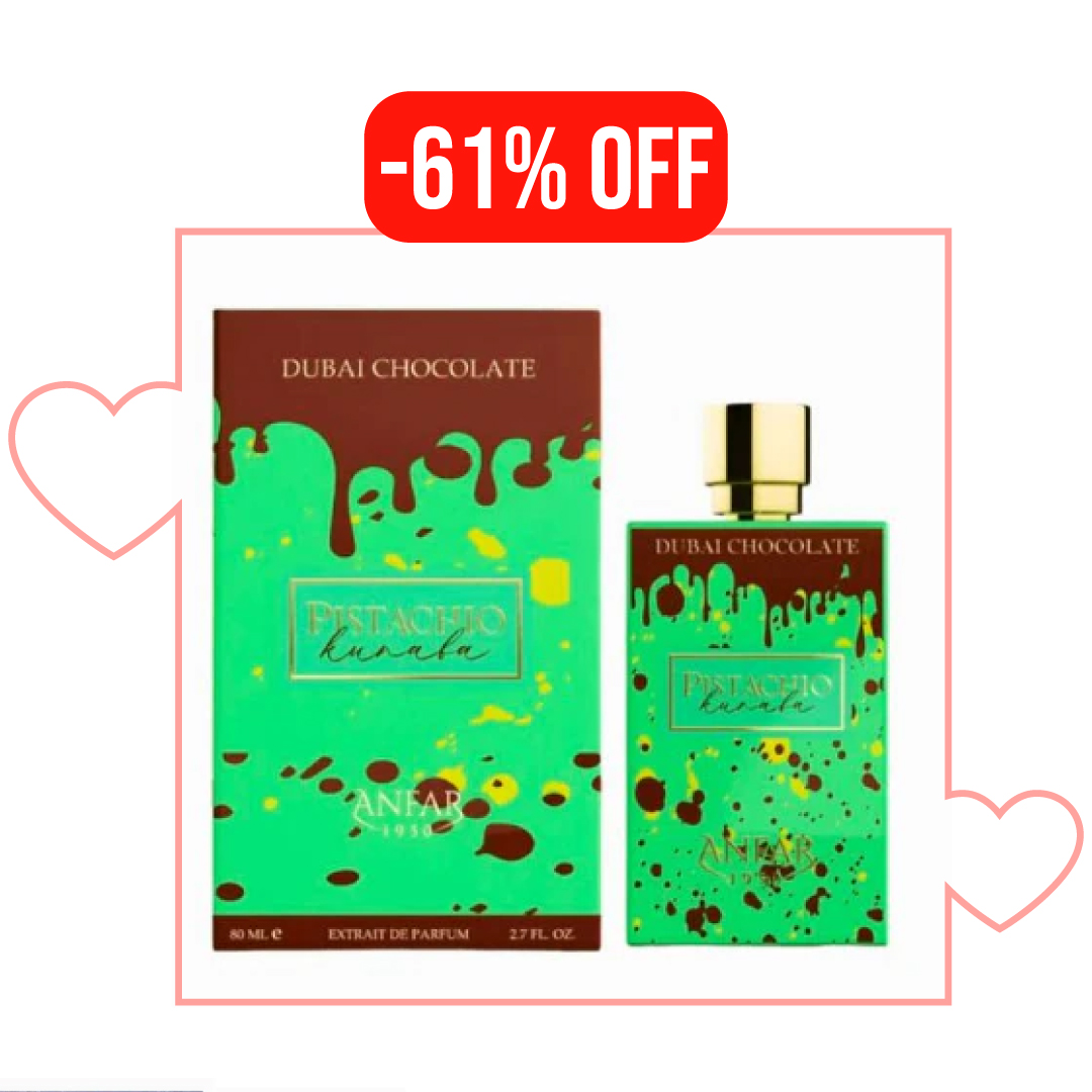 Dubai Chocolate Pistachio Kunafa 80 ML Extrair de Parfum Unisex - Anfar 1950 - (Inspirado en Yum Pistachio Gelato 33 Kayali)