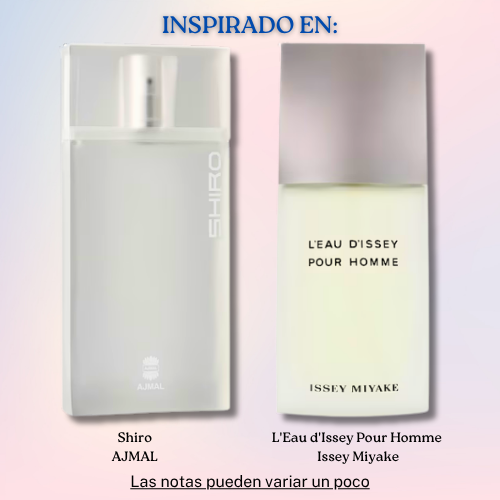 Shiro EDP 100 ML For Men - Ajmal - (Inspirado en L'Eau d'Issey Pour Homme)
