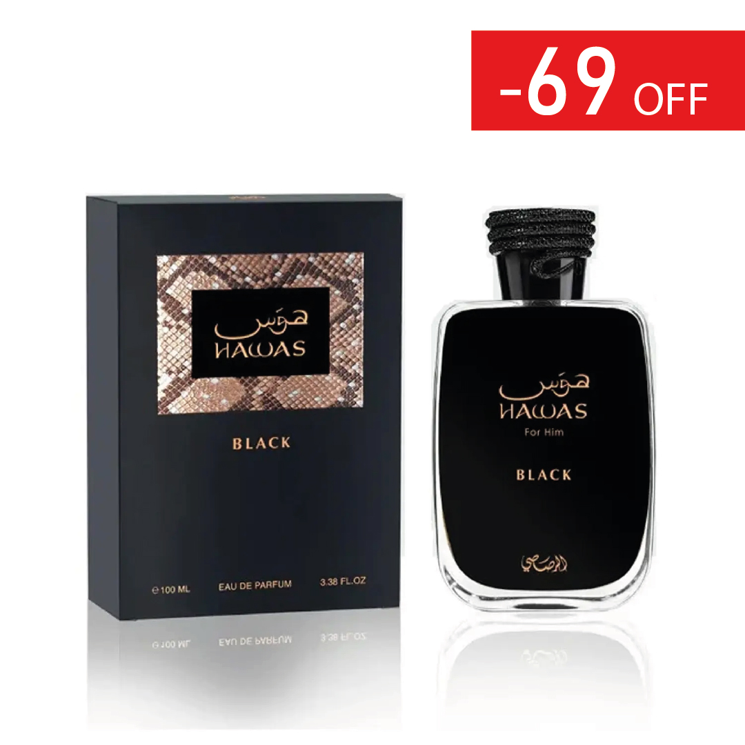 Hawas Black EDP 100 ML for Men - Rasasi (Inspirado en Hacivat de Nishane)