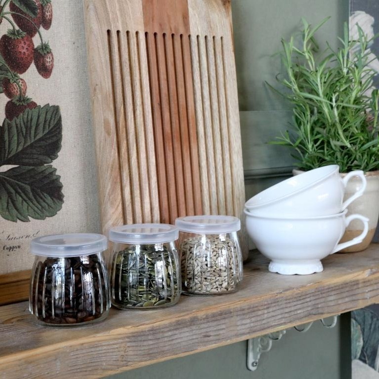 Chic Antique Oppbevaringsglass med lokk 2pk