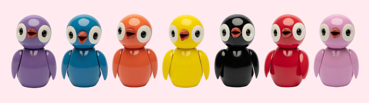 Spring Copenhagen fargerike små fugler