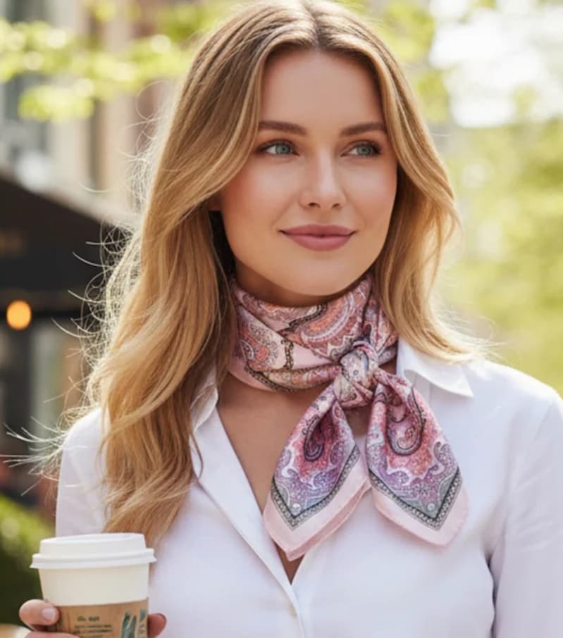 Silkeskjerf rosatoner