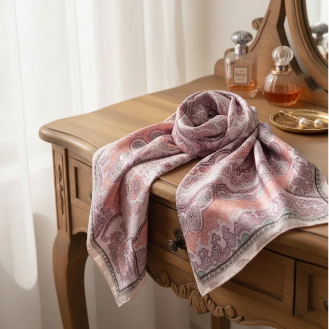 Silkeskjerf rosatoner