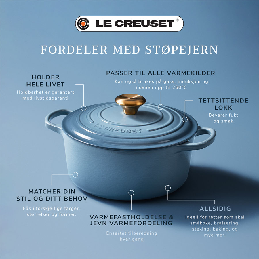 Le Creuset - fordeler med støpejern