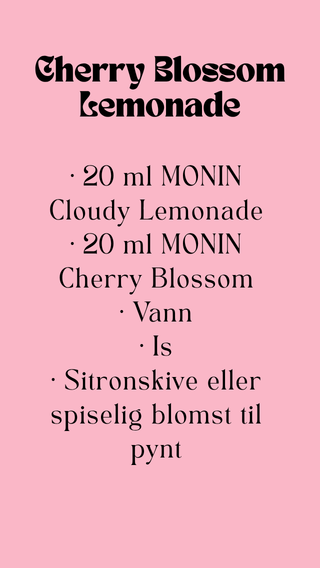 Cherry blossom limonade oppskrift