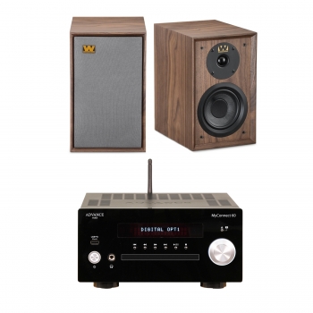 KIT STEREO ADVANCE MYCONNECT60 + BOOKSHELF WHARFEDALE DENTON 80TH