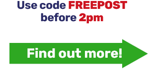 Use code FREEPOST before 2pm