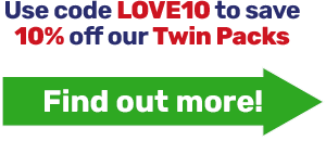 Use code LOVE10 to save 10% off our Twin Packs