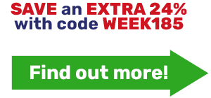 SAVE an EXTRA 24% with code WEEK185