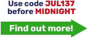 Use code JUL137 before MIDNIGHT