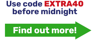 Use code EXTRA40 before midnight