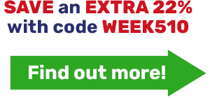 SAVE an EXTRA 22% with code WEEK510