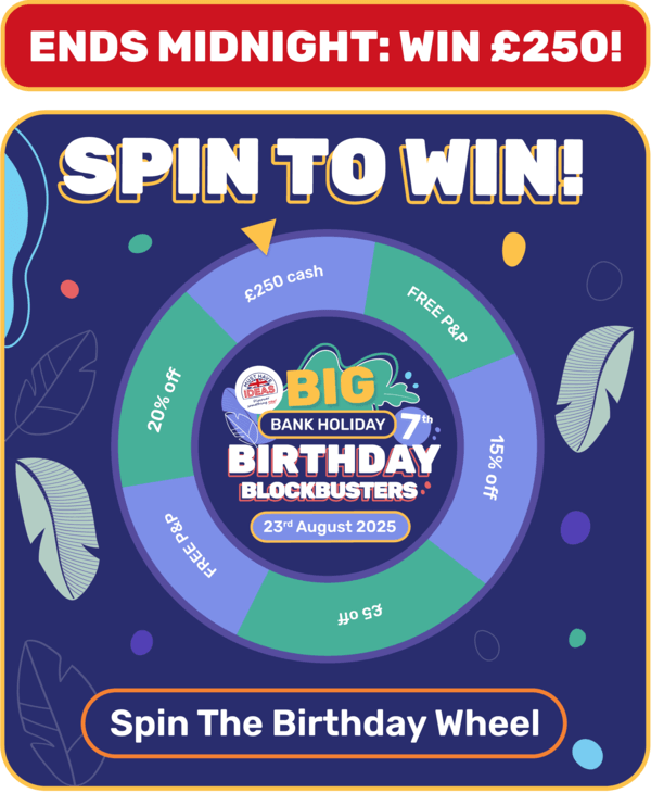 ENDS MIDNIGHT: WIN £250!