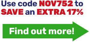 Use code NOV752 to SAVE an EXTRA 17%