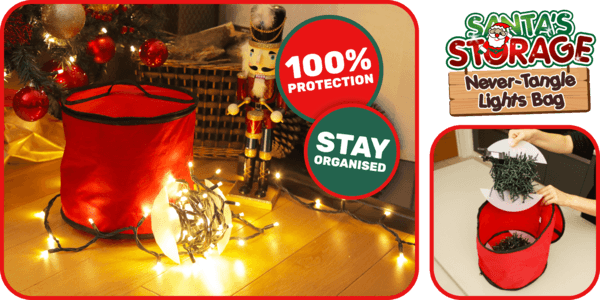 Santa's Storage Never Tangle Lights Bag