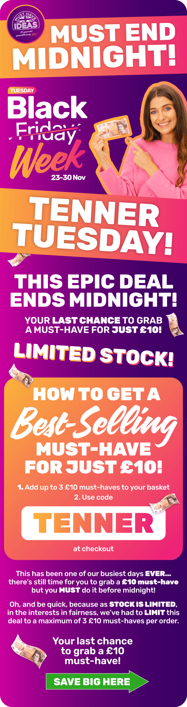 Black Week 2025: Tenner Tuesday!