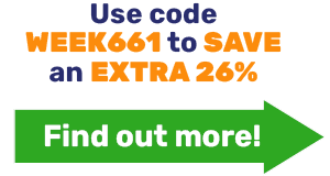 Use code WEEK661 to SAVE an EXTRA 26%