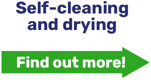 Self-cleaning and drying
