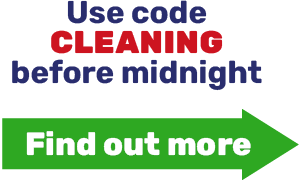 Use code CLEAN before midnight
