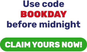 Use code BOOKDAY before midnight