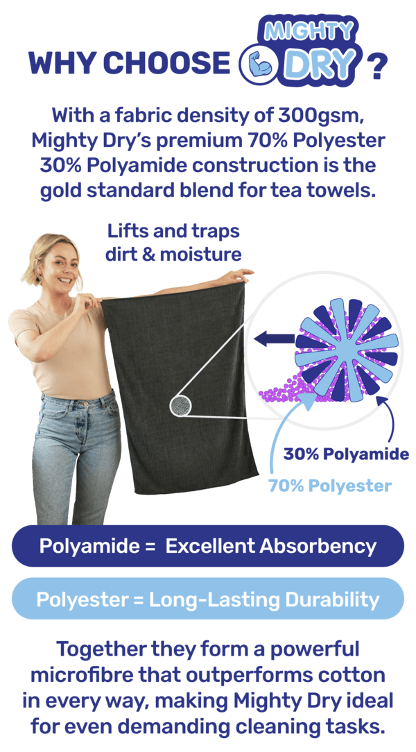 Diagram explaining why you should choose Mighty Dry